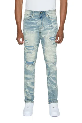 Lightning Effect Jeans - Clyde Blue