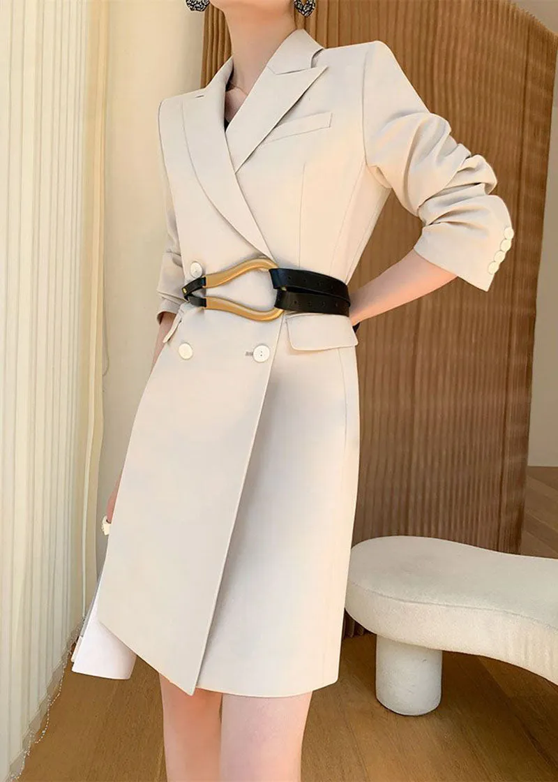 Long Sleeve Double Breasted Blazer Dress