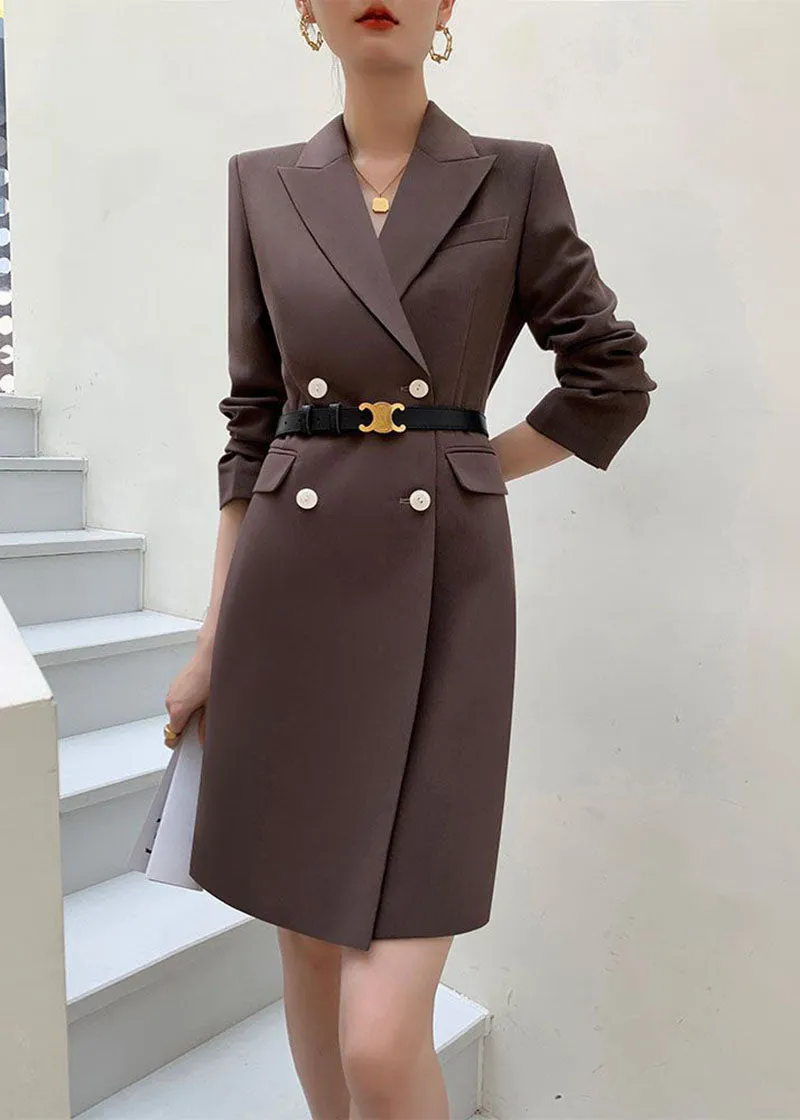 Long Sleeve Double Breasted Blazer Dress