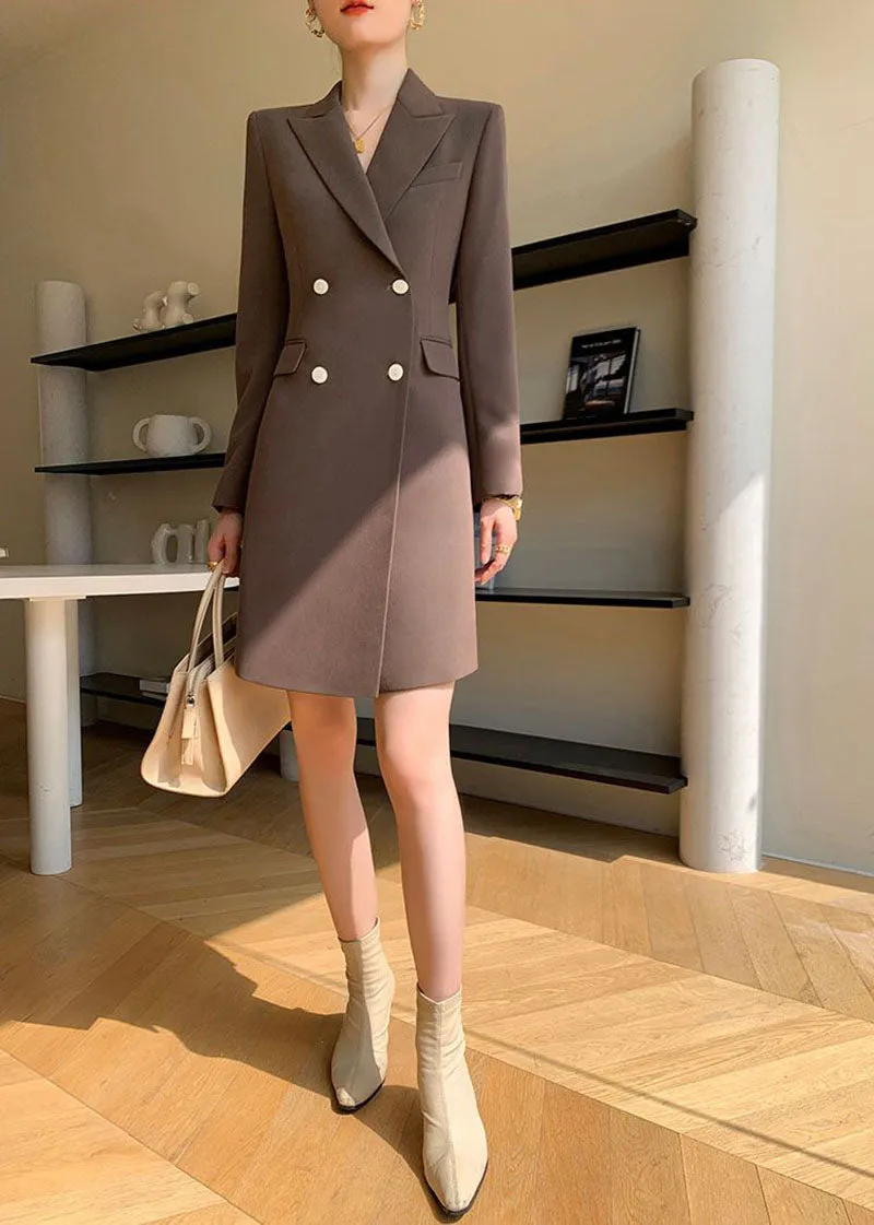 Long Sleeve Double Breasted Blazer Dress