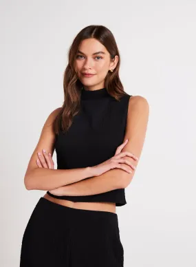 Mock Neck Top - Black