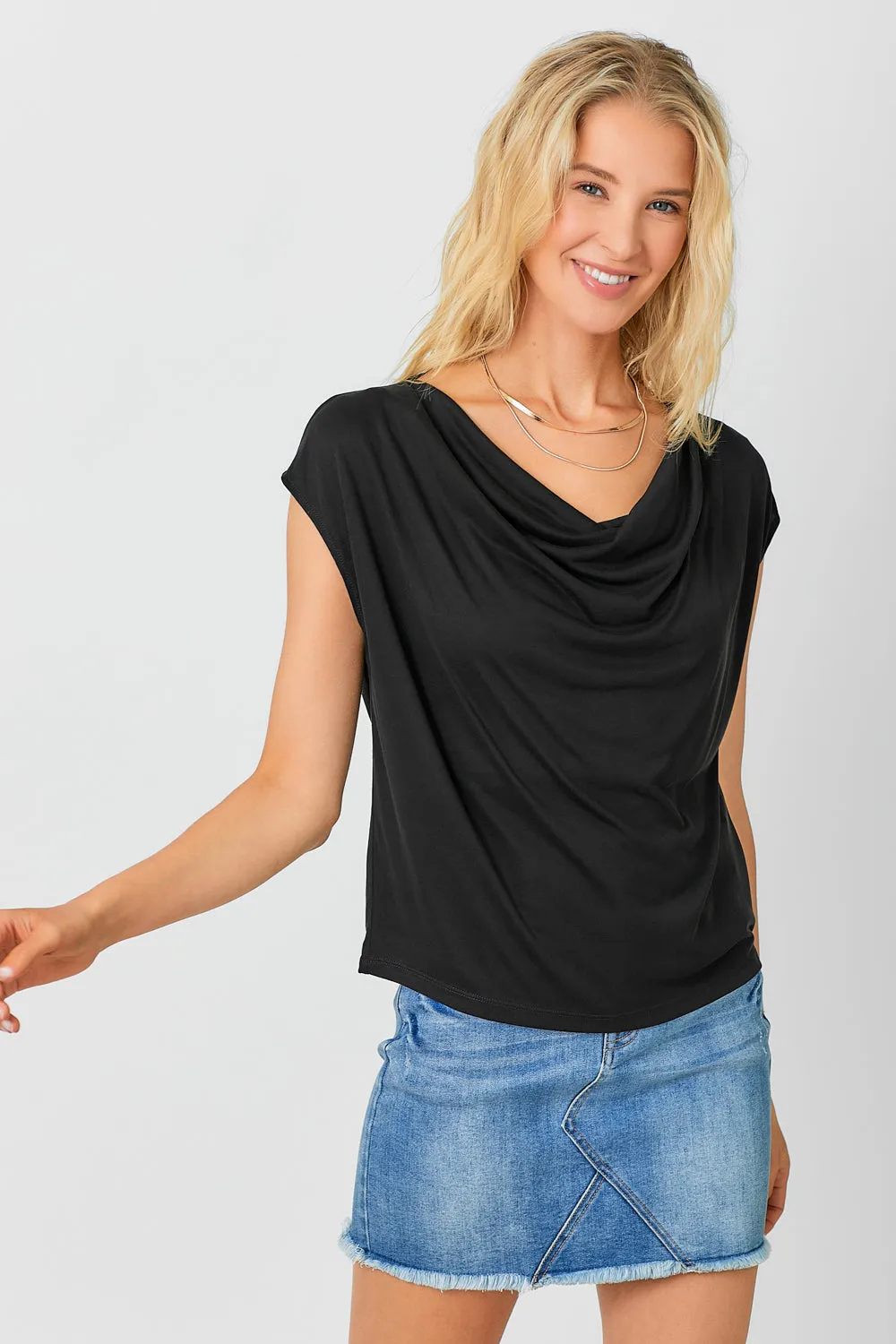 Modal Cowl Neck Top