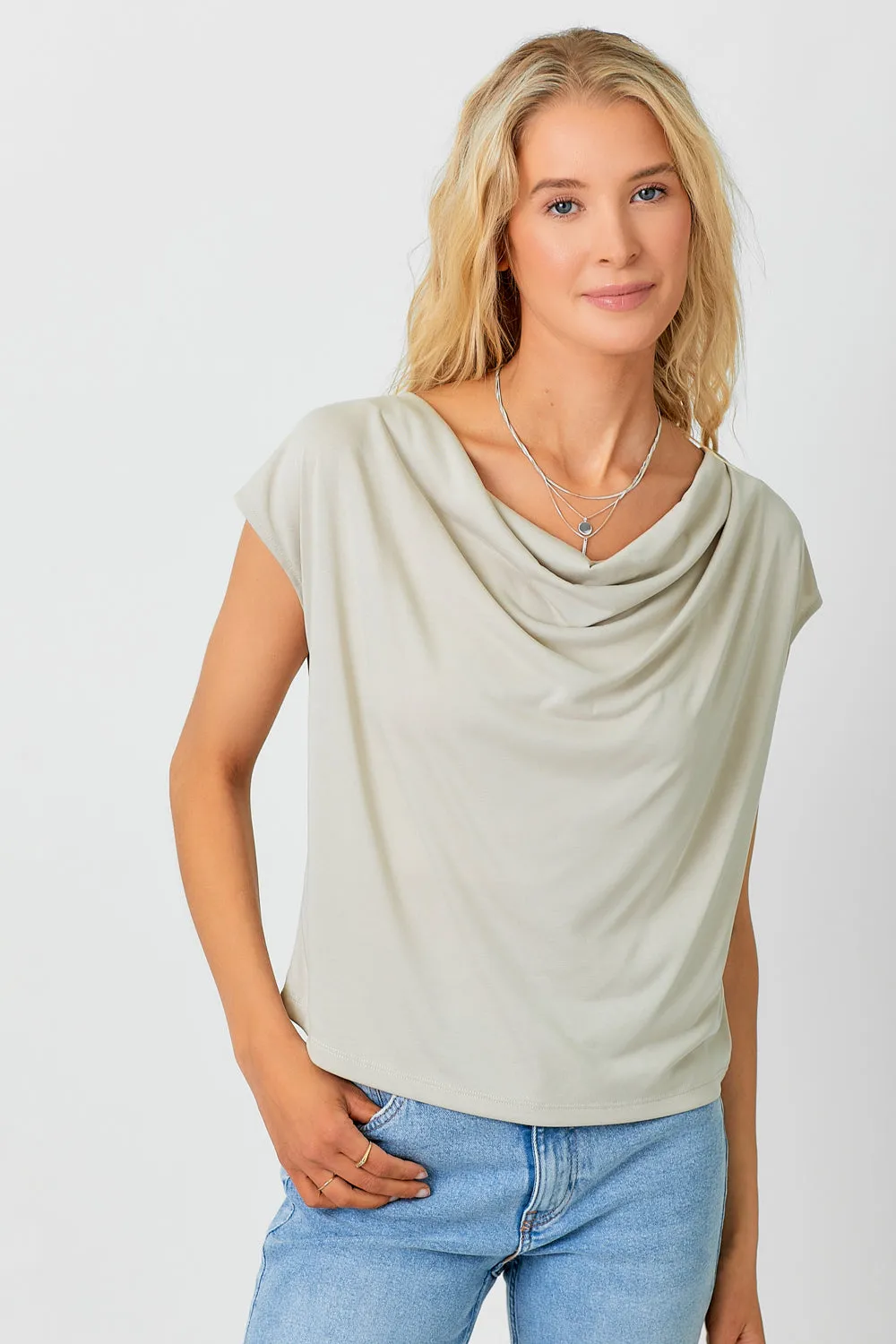 Modal Cowl Neck Top