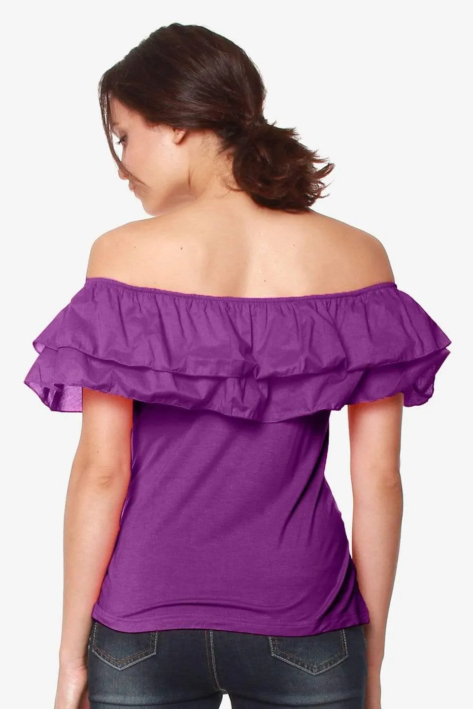 Off Shoulder Cacey Nursing Top Eggplant