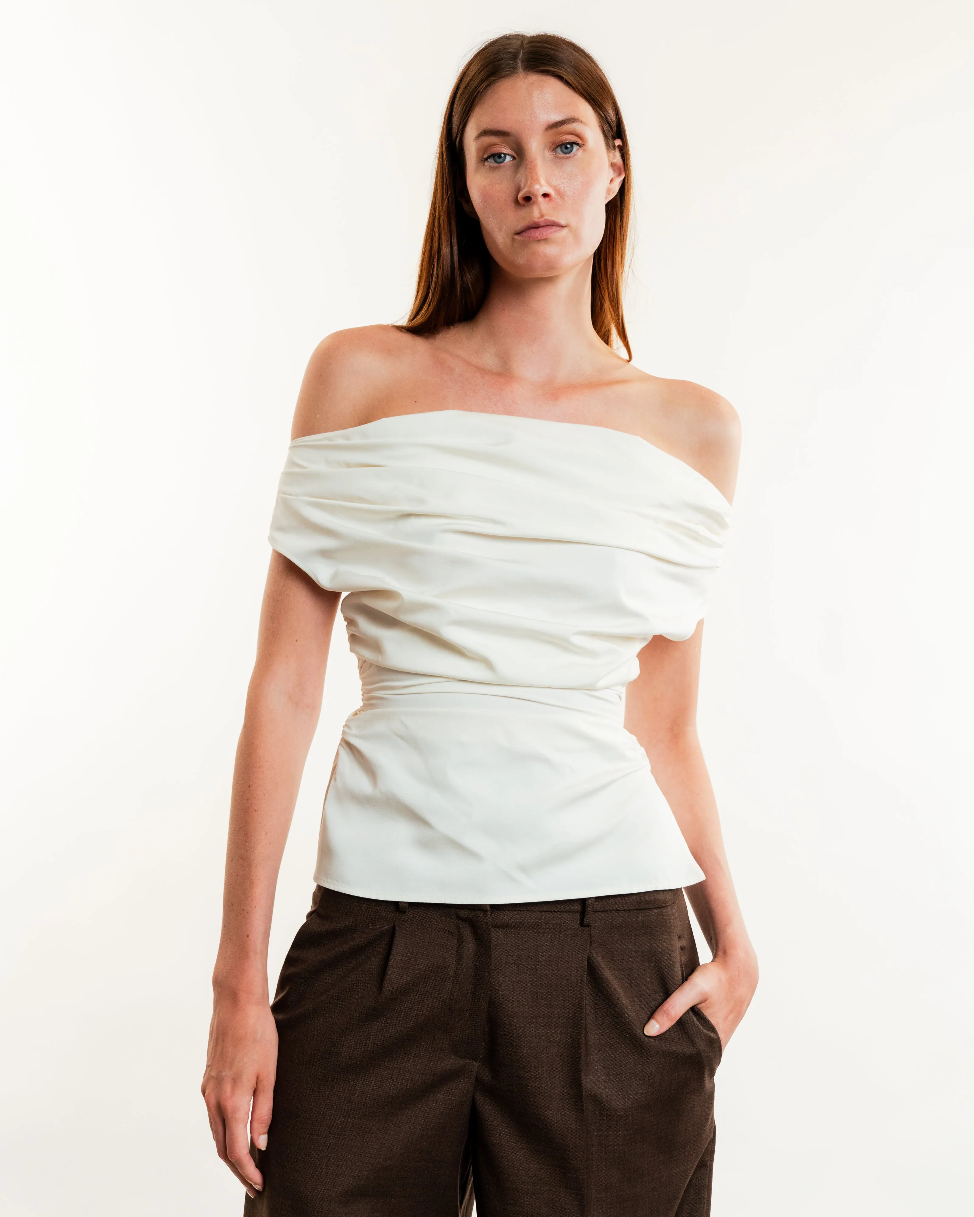 Off-the-Shoulder Draped Top