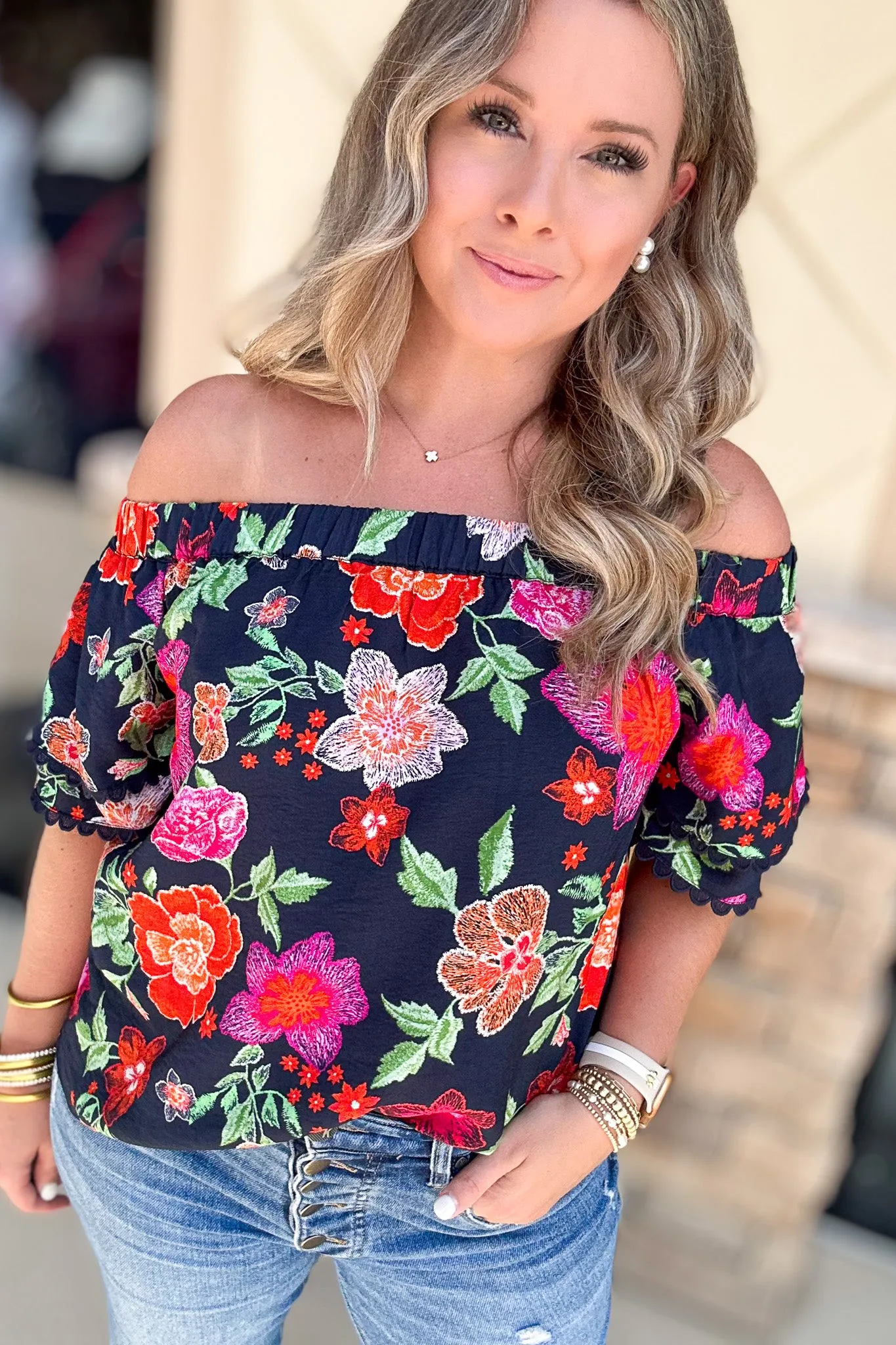 Off The Shoulder Tropics Top