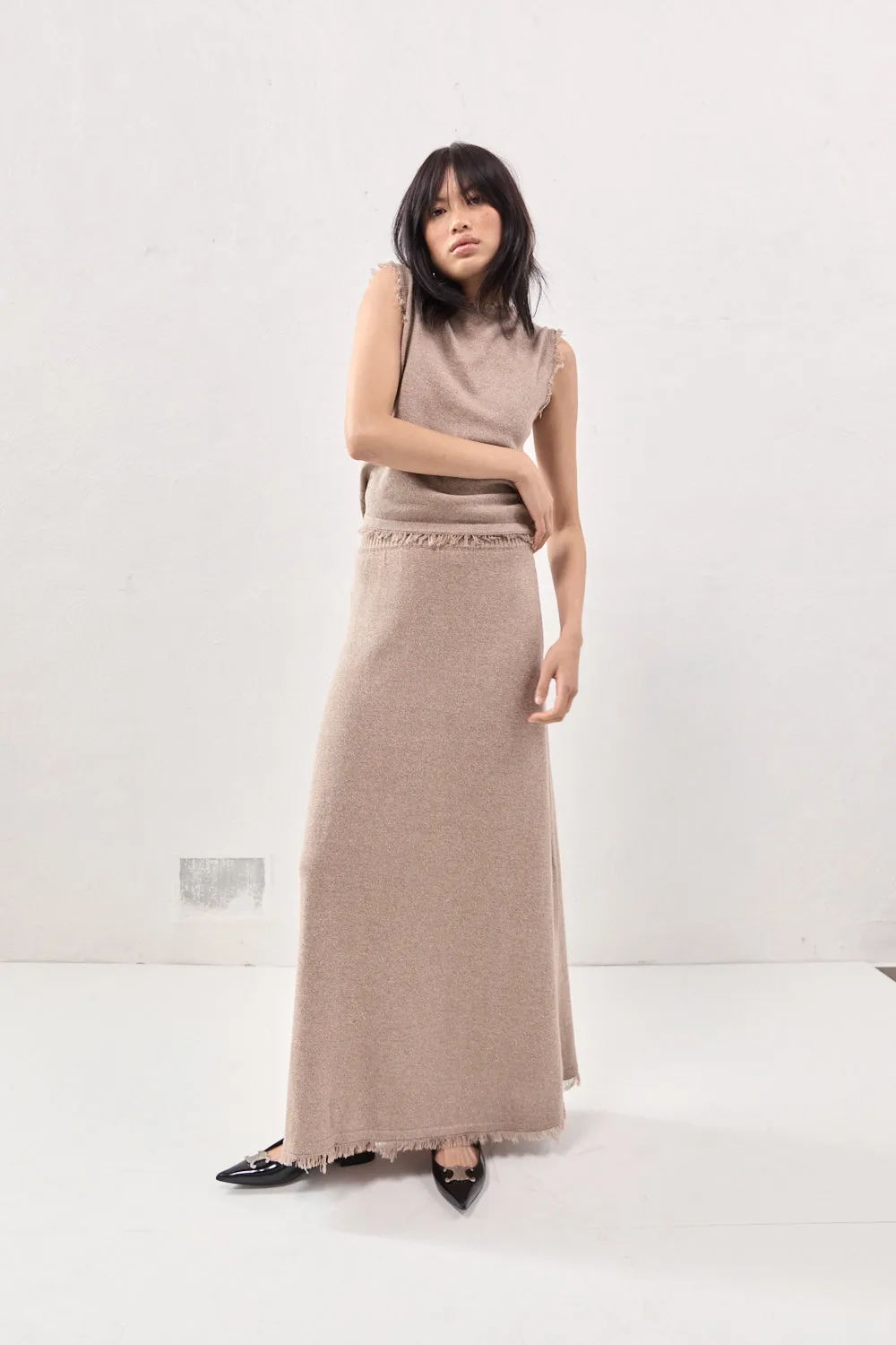 Rowe Knit Maxi Skirt Mocha