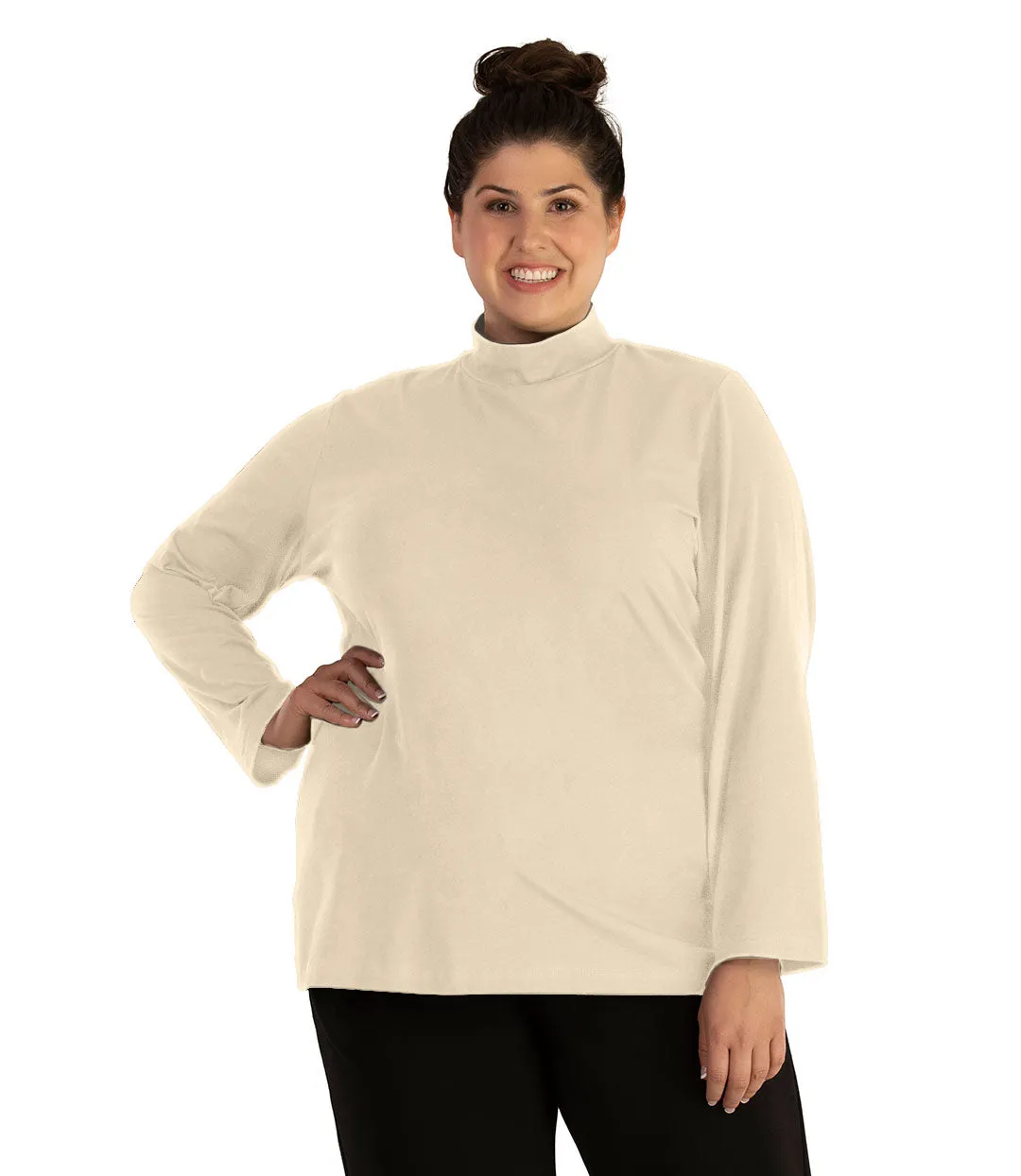 Stretch Naturals Lite Mock Neck Top - FINAL SALE