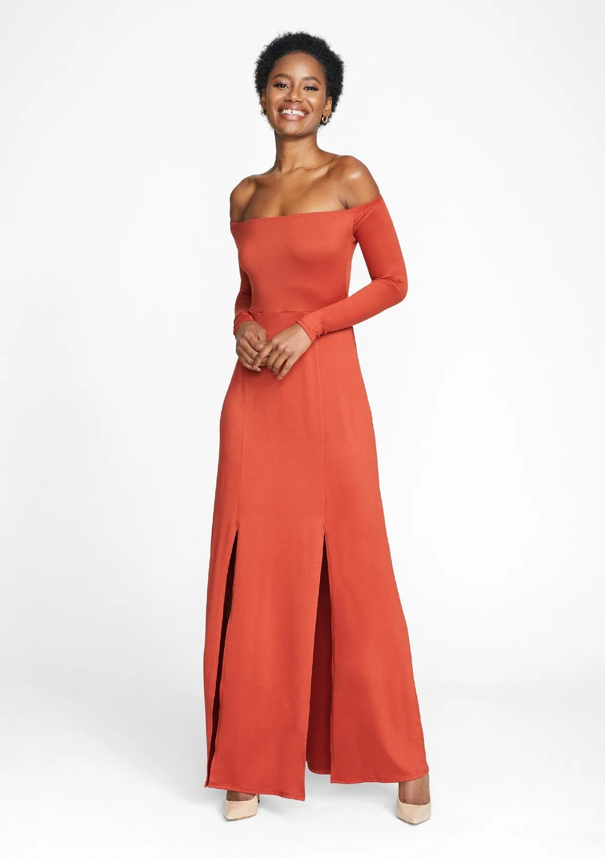 Tall Aria Off Shoulder Maxi Dress