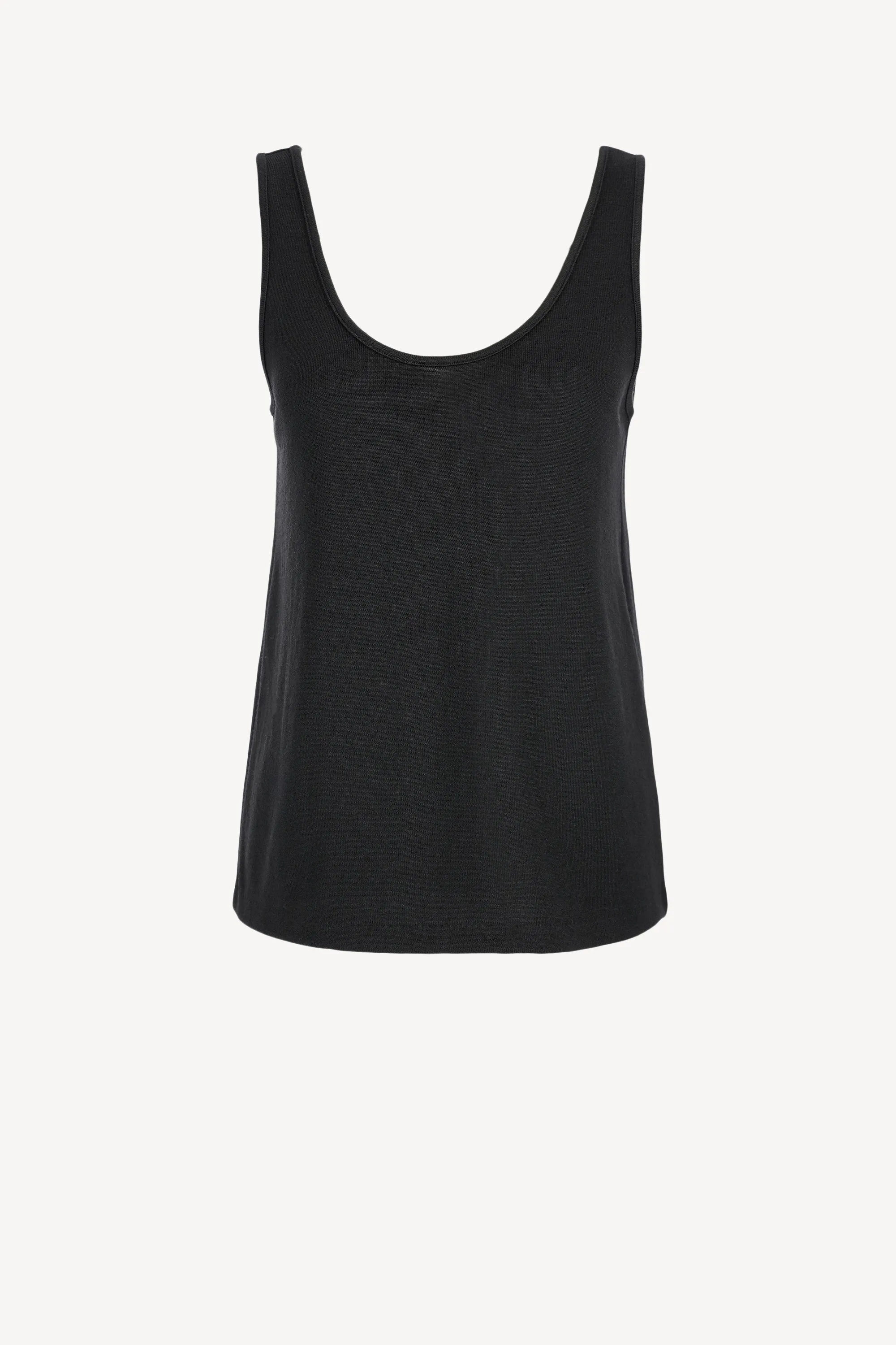 Tank Top Relaxed Scoop in Schwarz