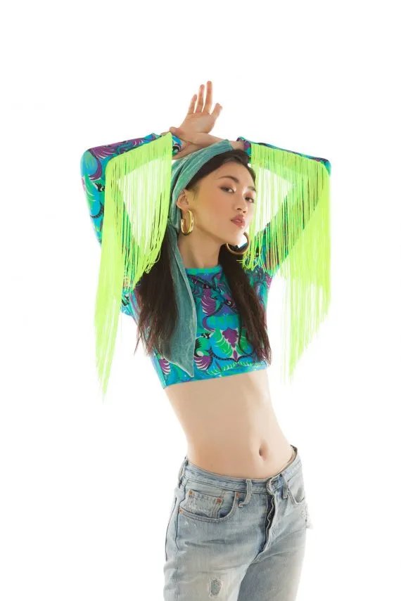 Tribal Tales Fringed Crop Top