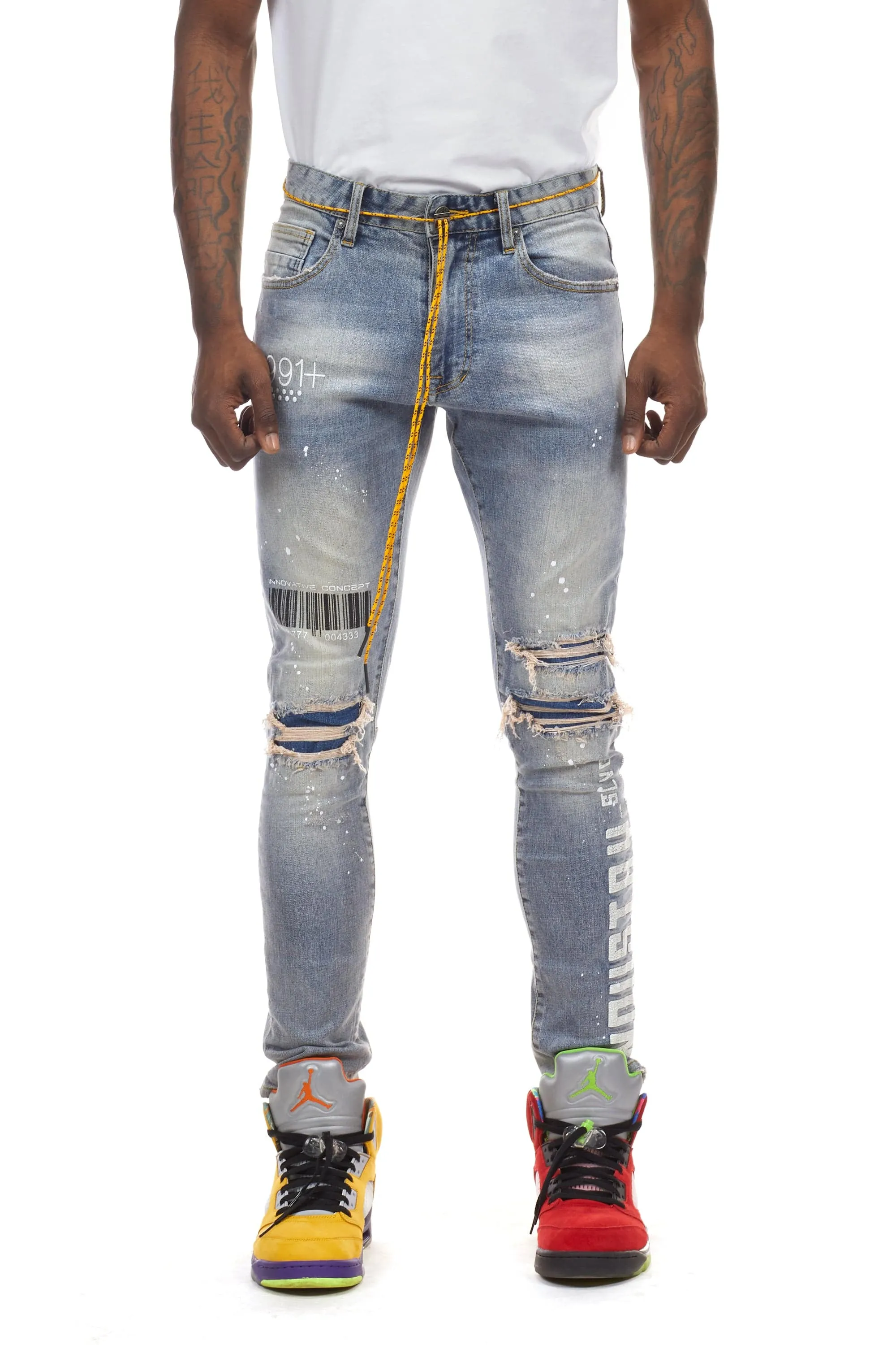 Utility Fashion Jeans -Nutria Blue