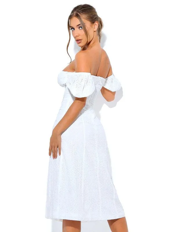 White Off The Shoulder Dress