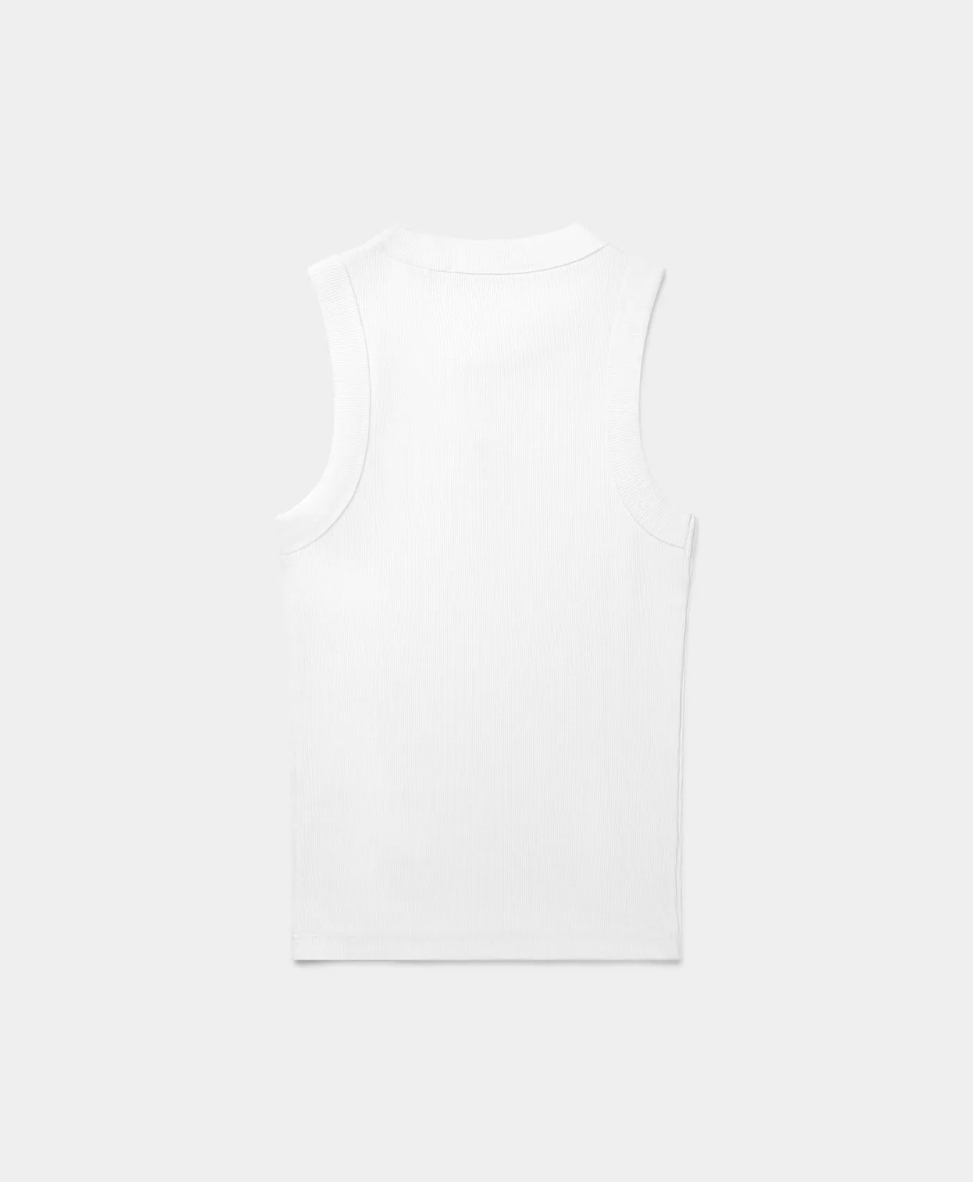 White Unit Rib Tank Top