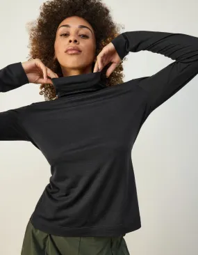 Wool Mock Neck Top